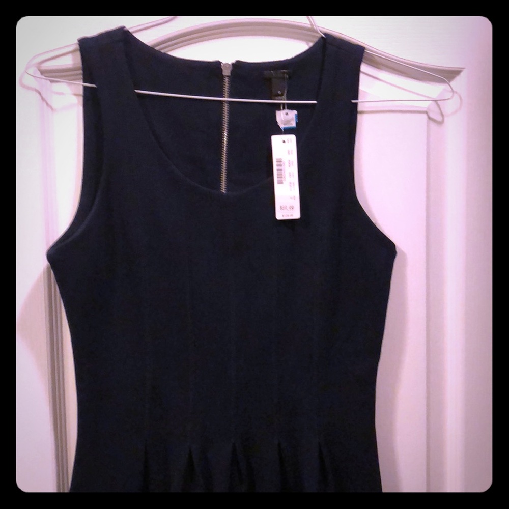 J. Crew Navy zipper dress NWT